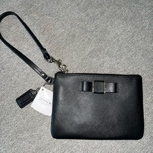 Black coach wristlet